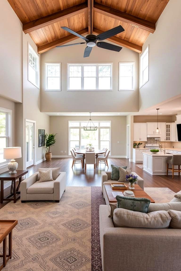 Open Floor Plan for Easy Interaction - 24 Family Room Ideas