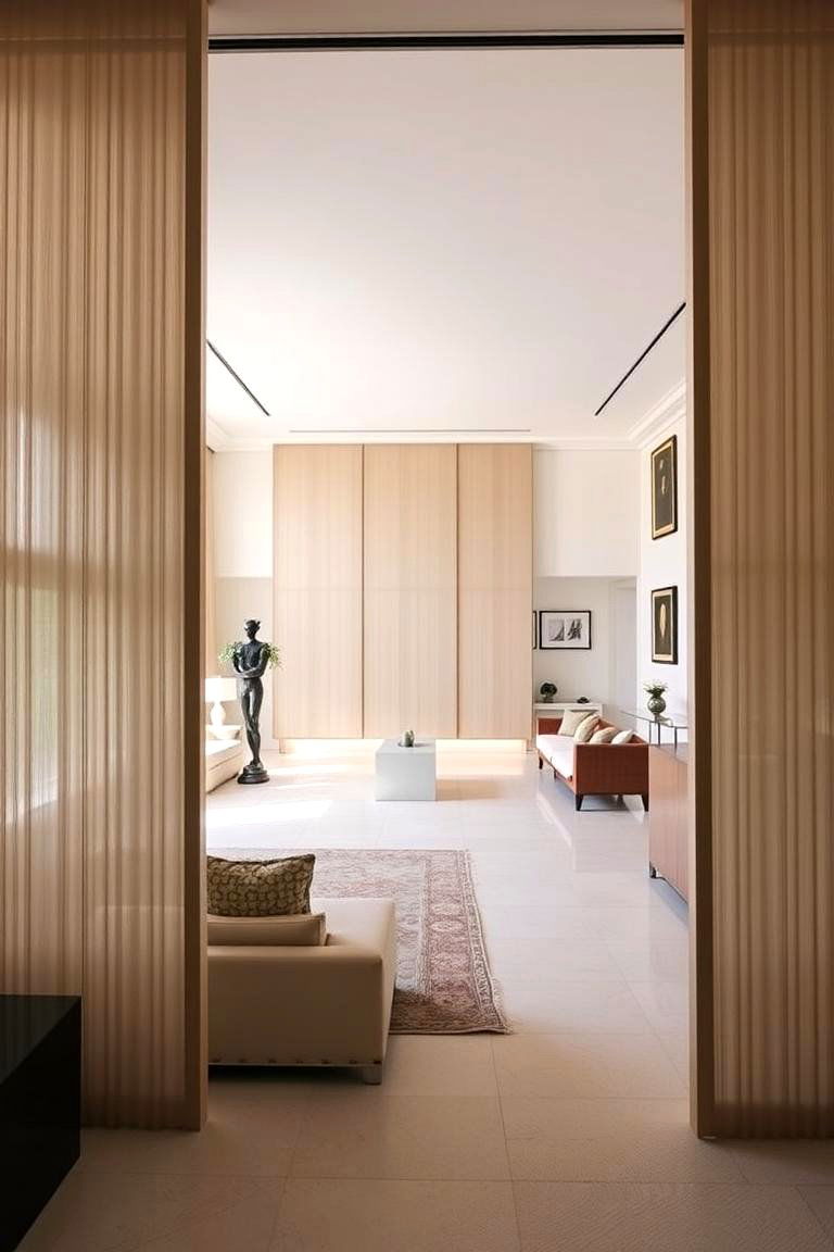 Open Floor Plan with Partitioning - 24 Formal Living Room Ideas