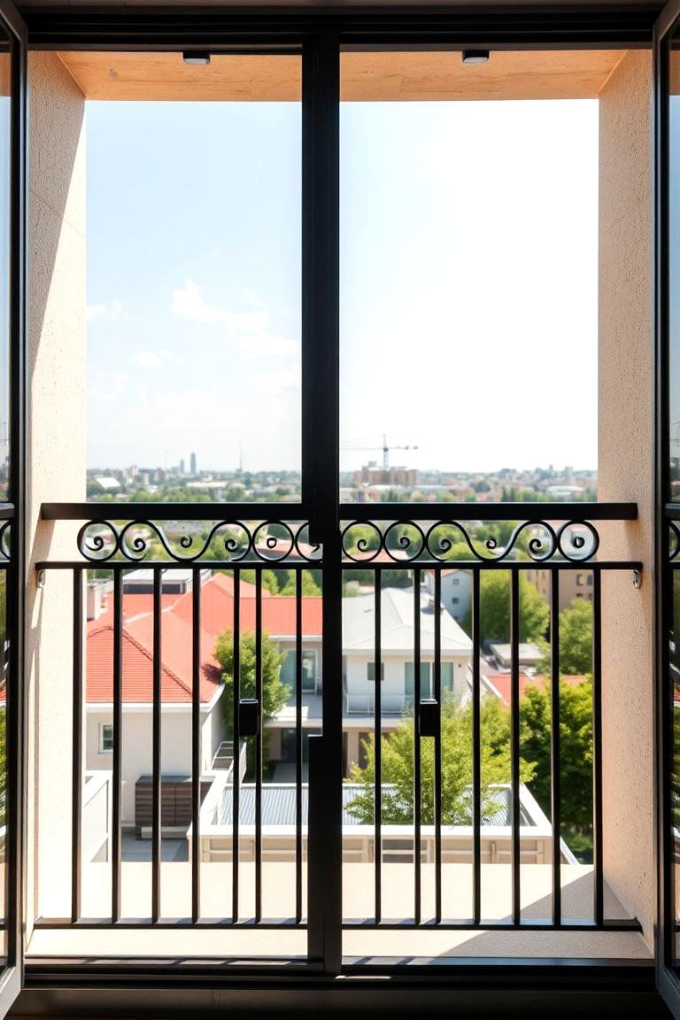Open Frame Design - 24 Wrought Iron Balcony Railing Design Ideas