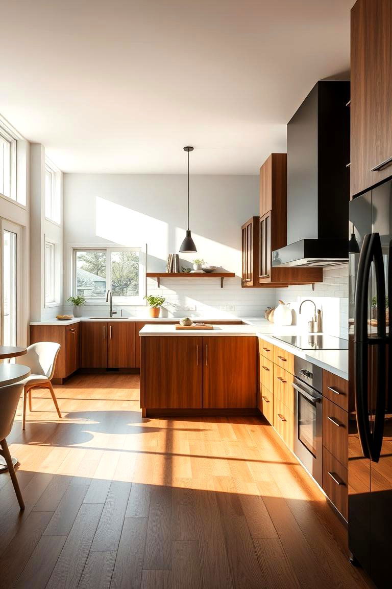 Open Layout Concepts - 24 Small Kitchen with Black Appliances Ideas