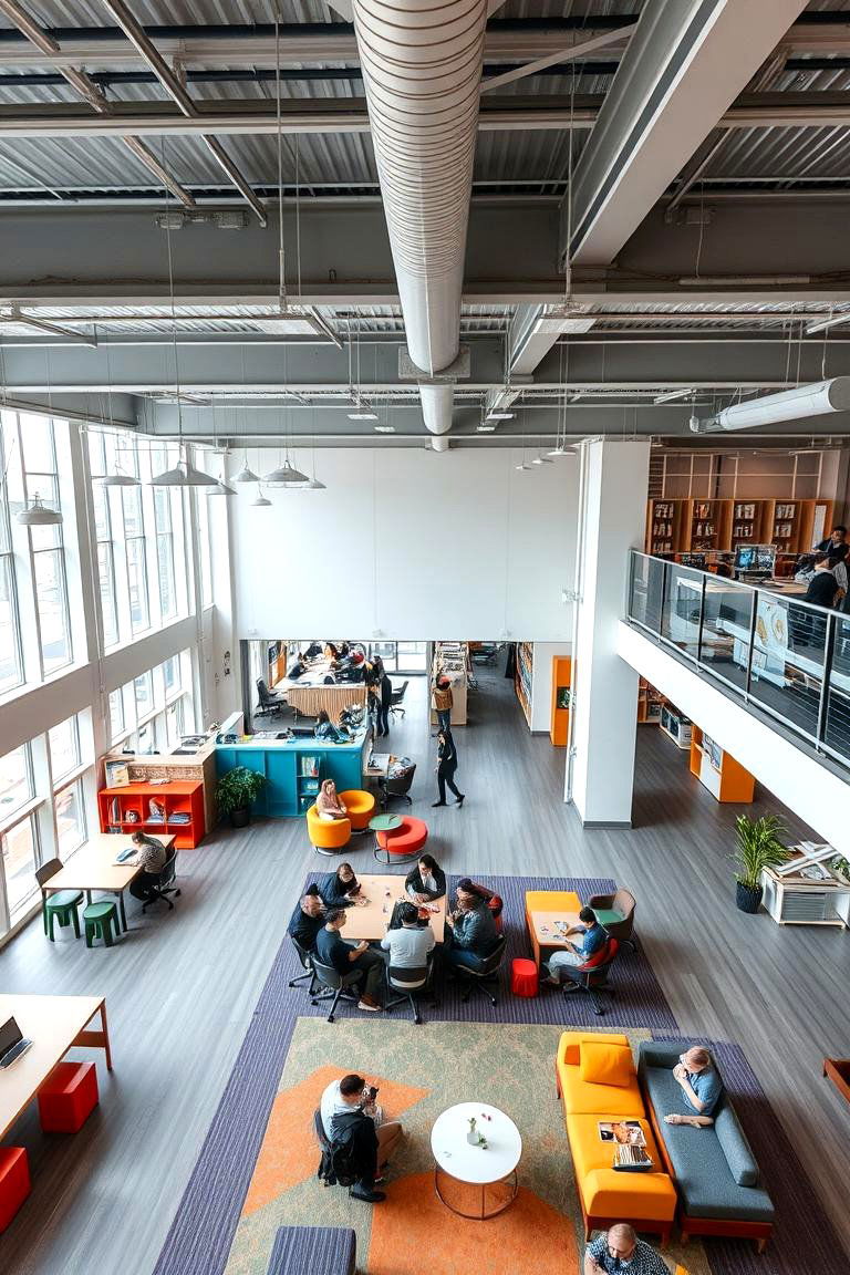 Open Plan Collaborative Loft Office - 24 Loft Office Ideas