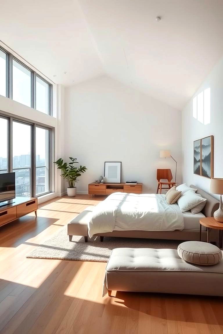 Open Plan Design for Spacious Living - 24 Loft Bedroom Ideas