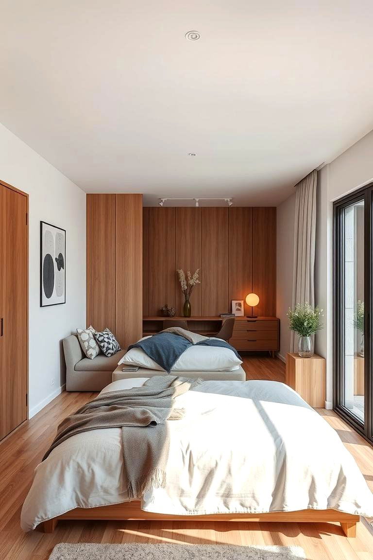 Open Plan Design in Small Bedrooms - 24 Small Bedroom Ideas
