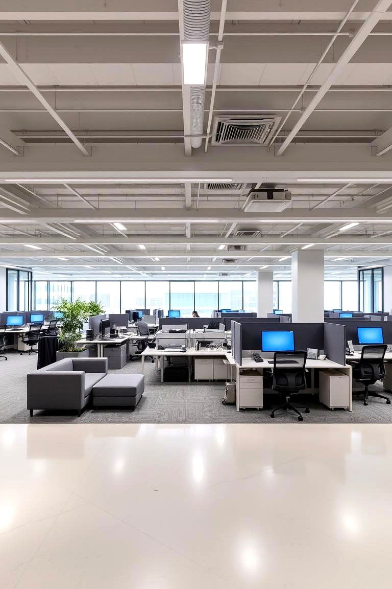 Open Plan Layouts with Defined Zones - 24 Office Interior Design Ideas