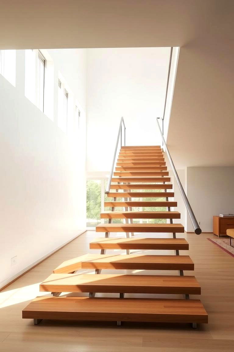 Open Riser Staircase - 24 Contemporary Staircase Design Ideas