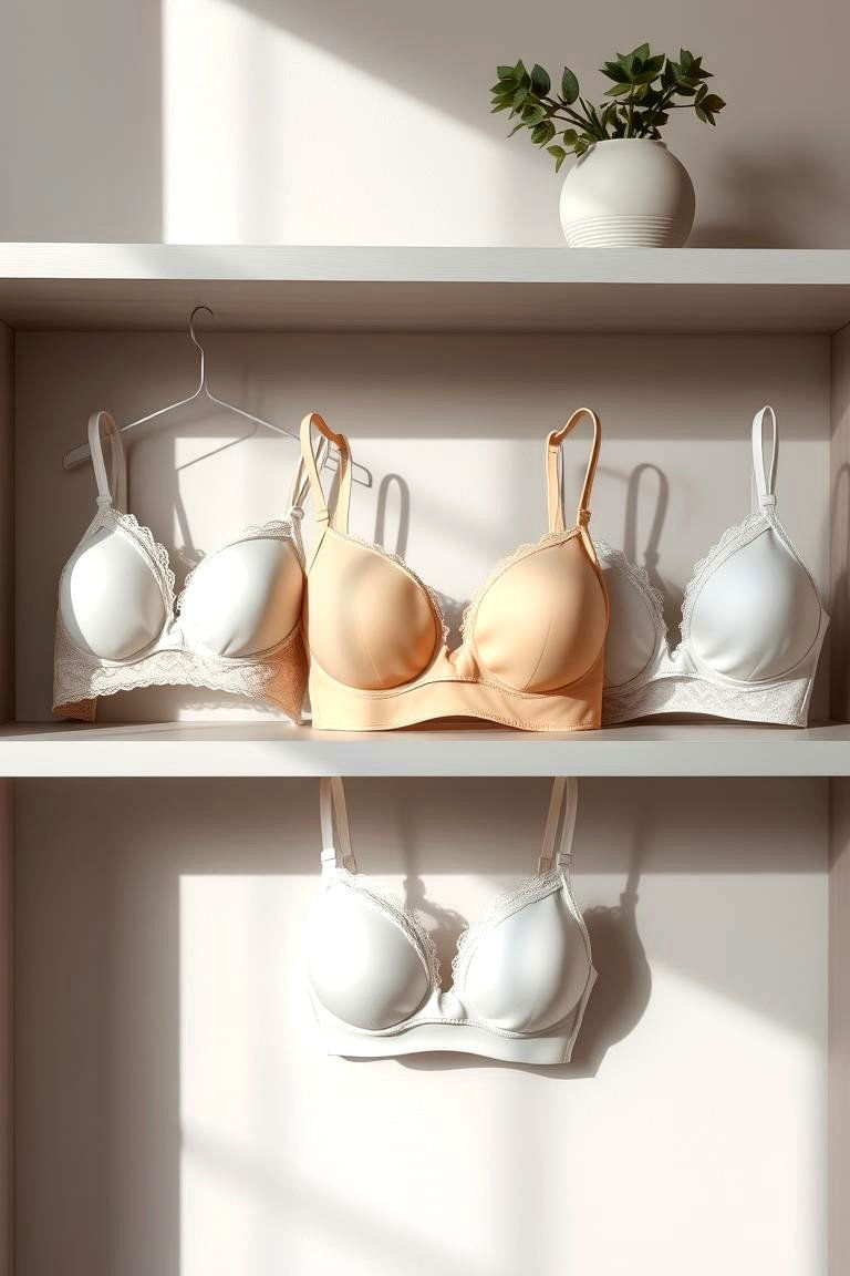Open Shelf Bra Display - 24 Bra Storage Ideas