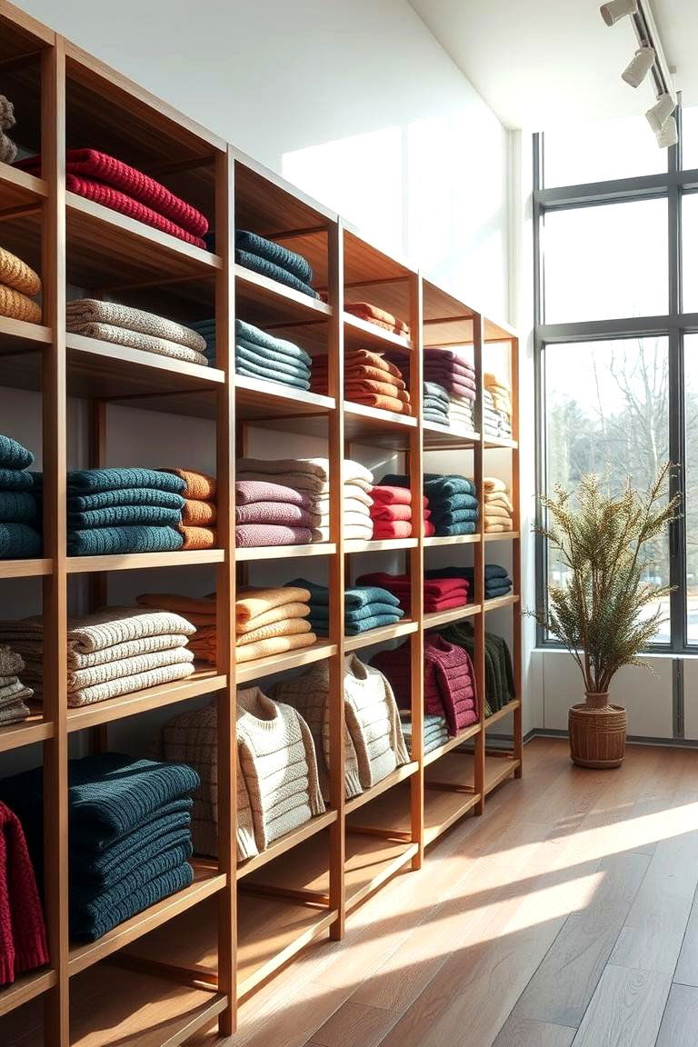 Open Shelf Display - 24 sweater storage ideas