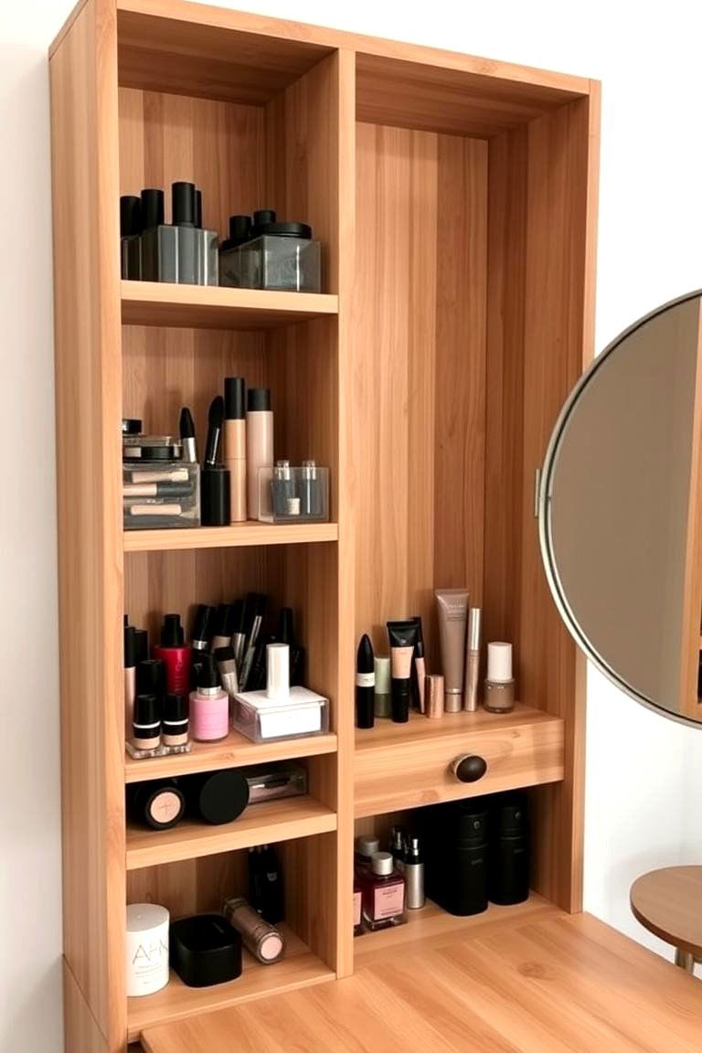 Open Shelf Makeup Vanity for Easy Access - 24 Makeup Vanity Ideas