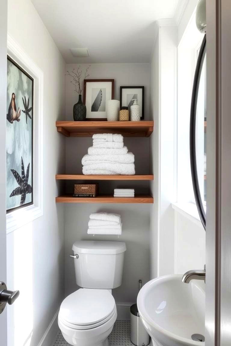 Open Shelving - 24 Powder Room Ideas