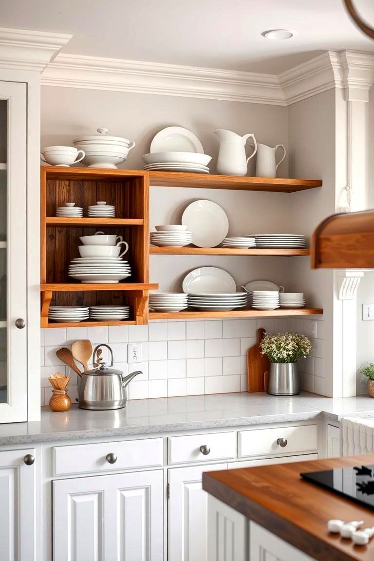 Open Shelving - 24 Traditional Kitchen Ideas