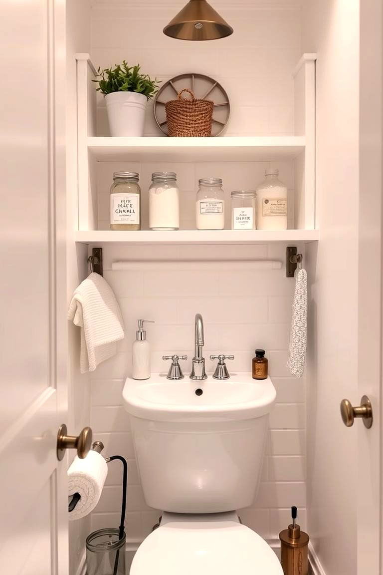 Open Shelving Concepts - 24 Small White Bathroom Ideas