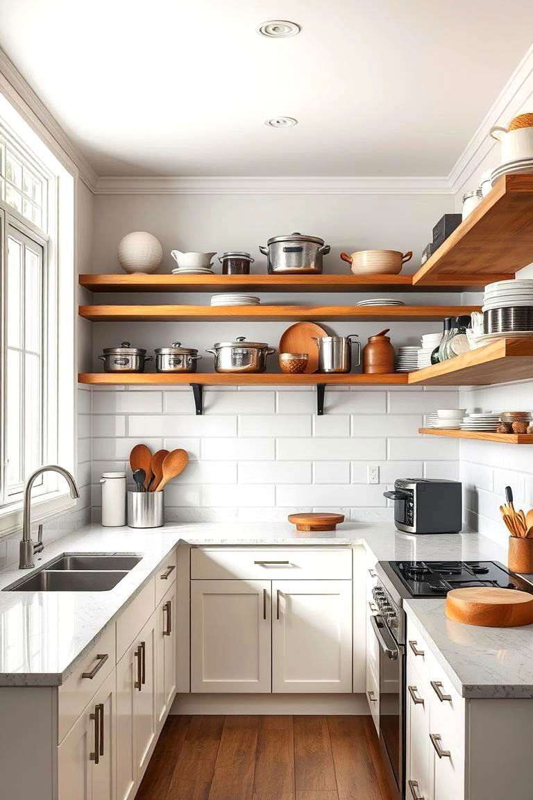 Open Shelving Concepts - 24 Galley Kitchen Ideas