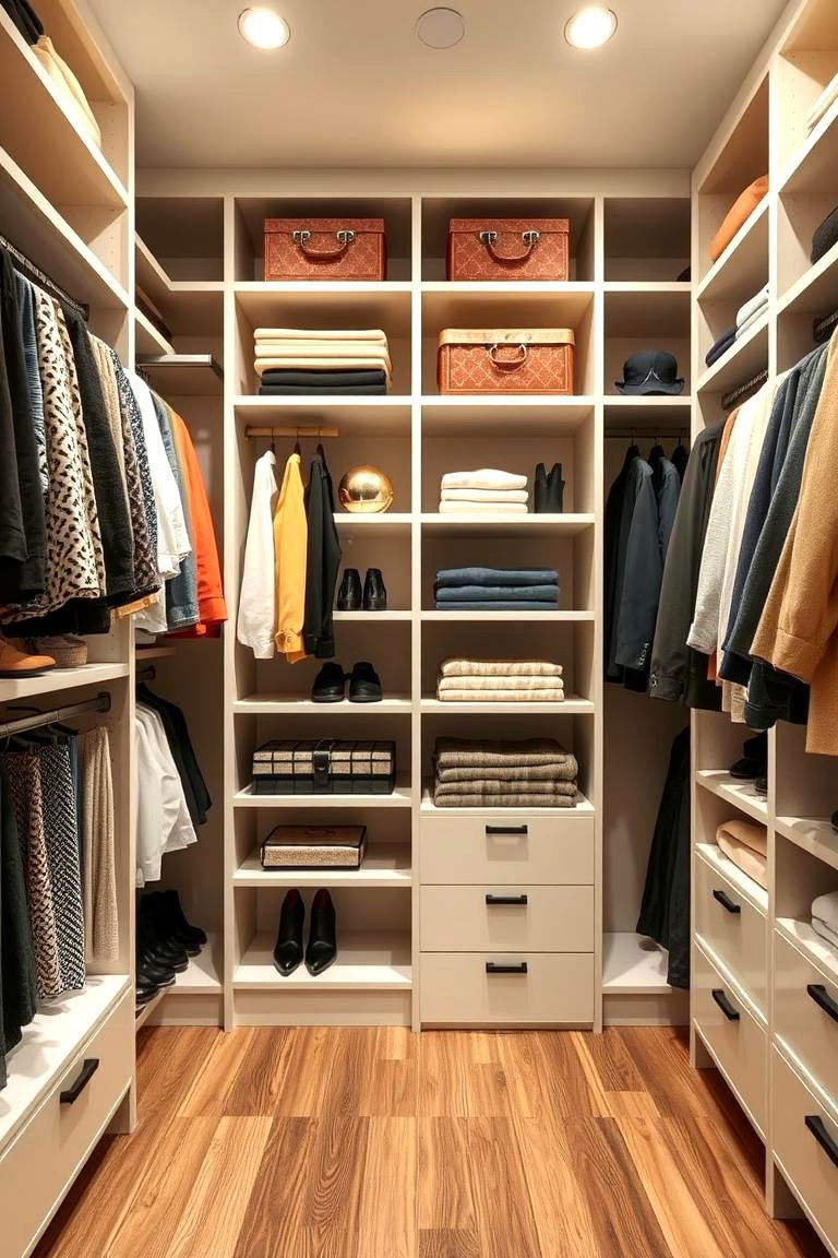 Open Shelving Design - 24 Walk in Closet Ideas