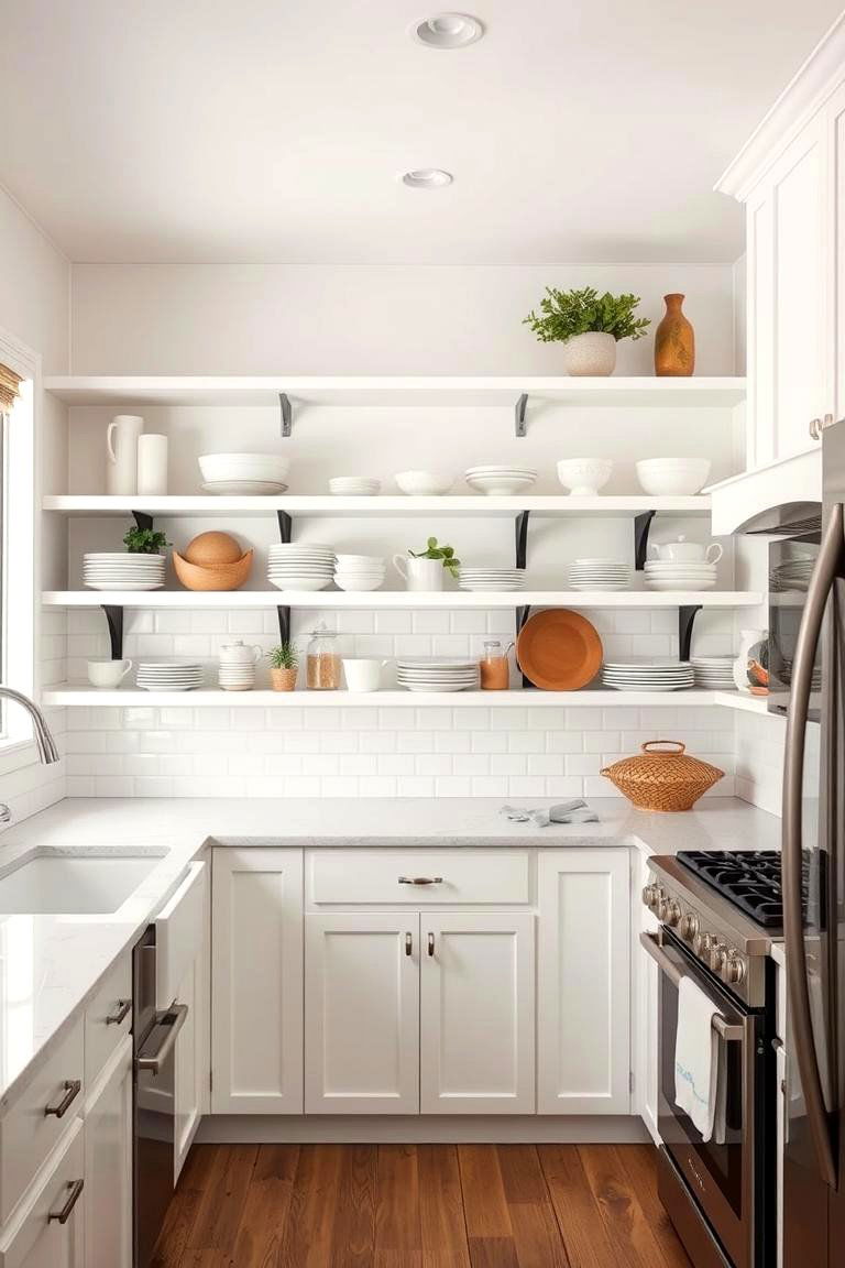 Open Shelving Display - 24 Cottage Kitchen Ideas