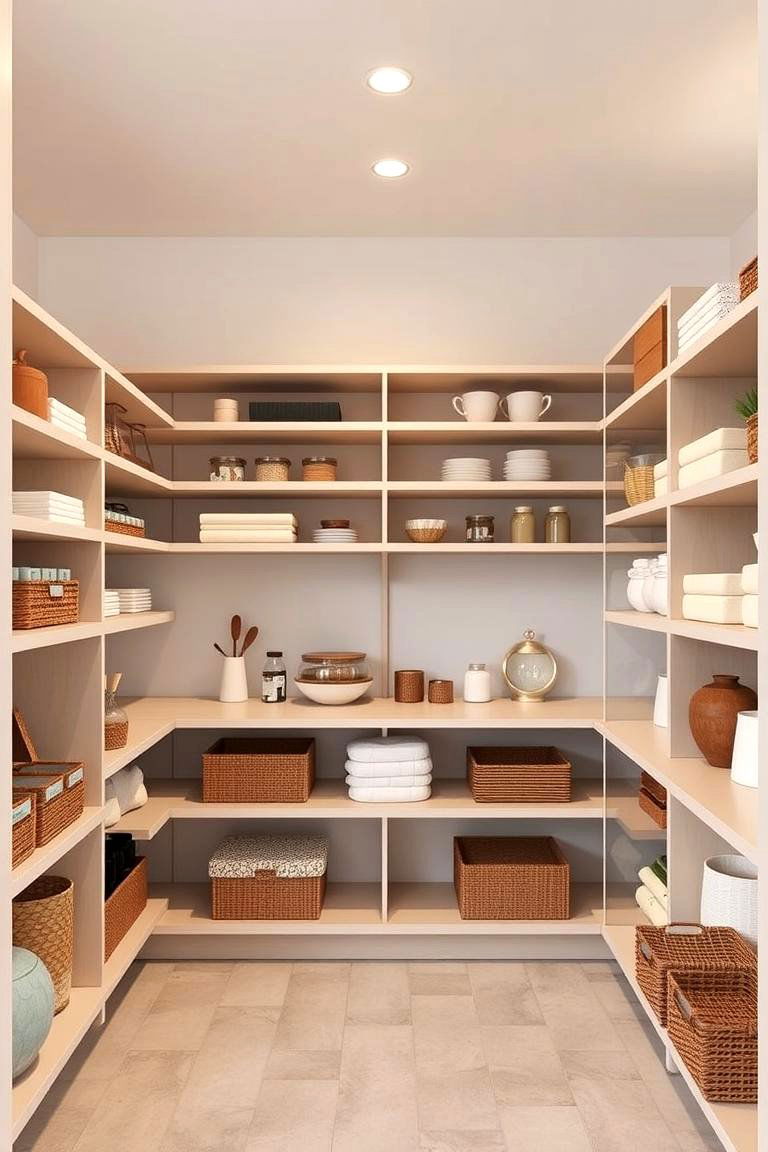 Open Shelving Display - 24 Walk in Pantry Ideas