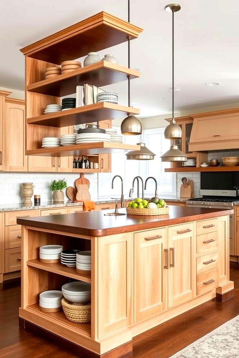 Open Shelving Island - 24 Small Kitchen Island Ideas