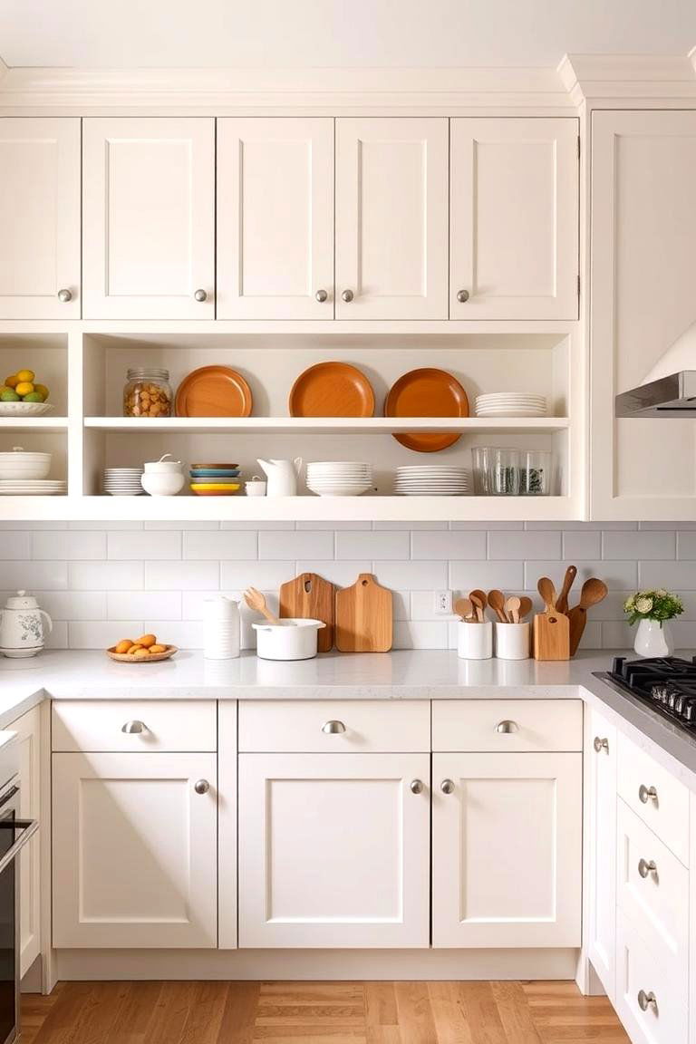 Open Shelving Off white Kitchen Cabinets - 24 Off-white Kitchen Cabinets