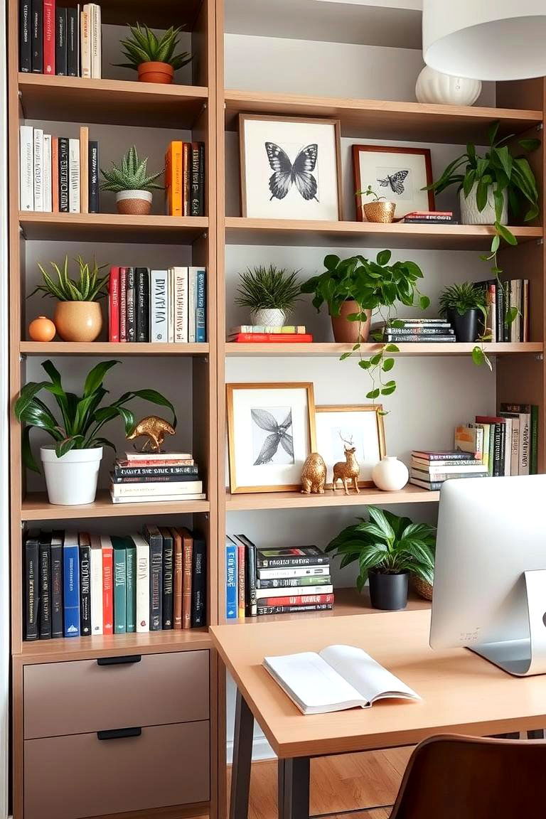 Open Shelving Solutions - 24 Bohemian Home Office Ideas