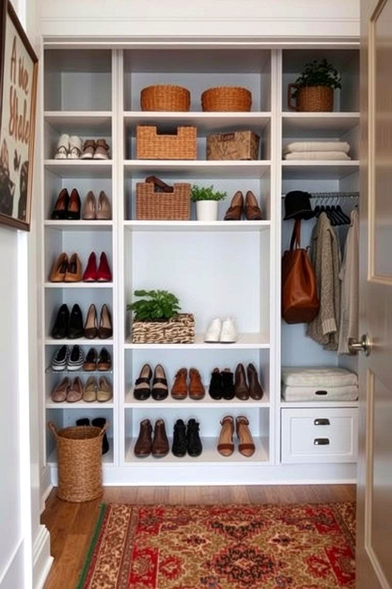 Open Shelving for Display and Storage - 24 Entry Closet Ideas