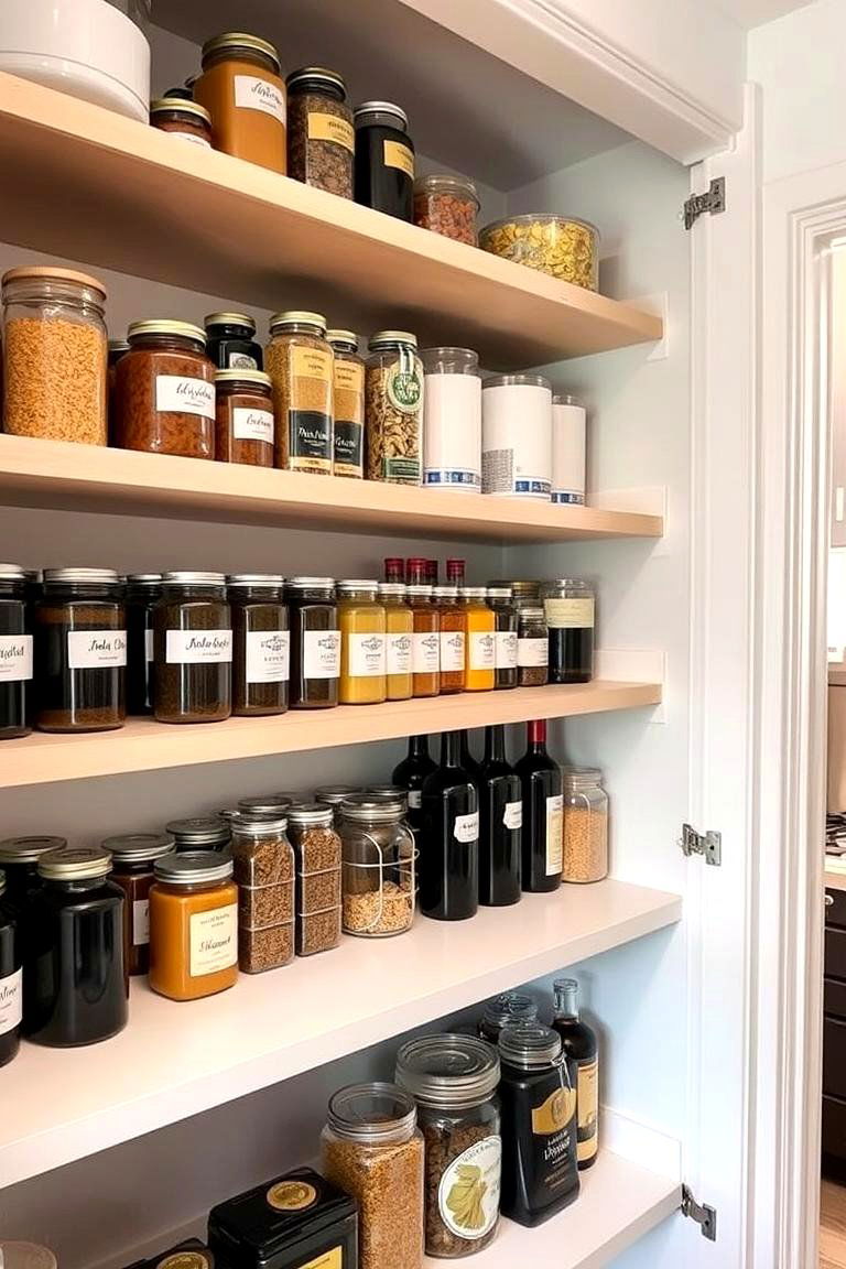 Open Shelving for Easy Access - 24 Kitchen Pantry Ideas