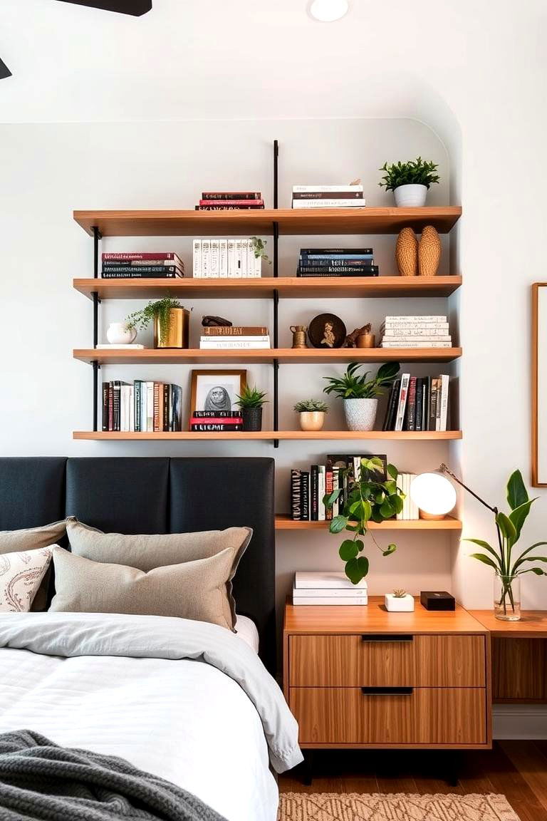 Open Shelving for a Stylish Display - 24 Master Bedroom Ideas