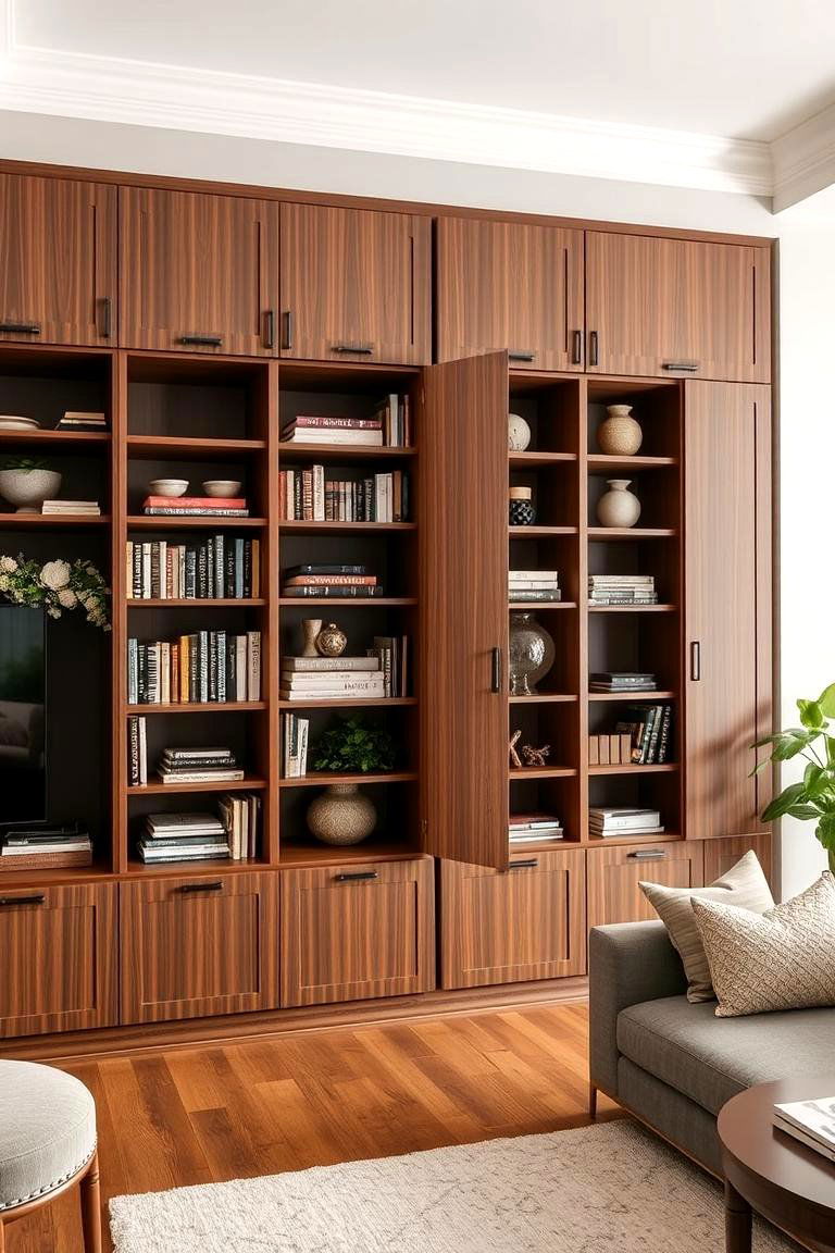 Open Shelving with Closed Storage - 24 Floor to Ceiling Cabinets Ideas