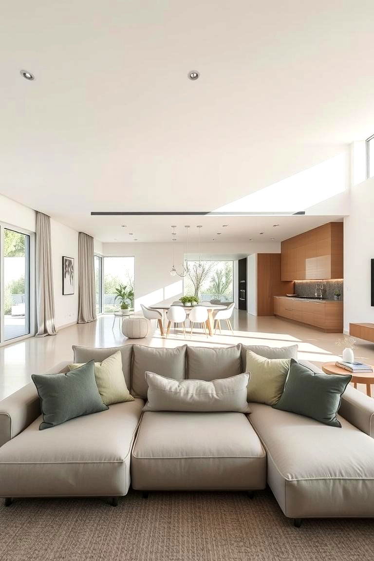 Open Space Concept for Unrestricted Flow - 24 Zen Living Room Ideas