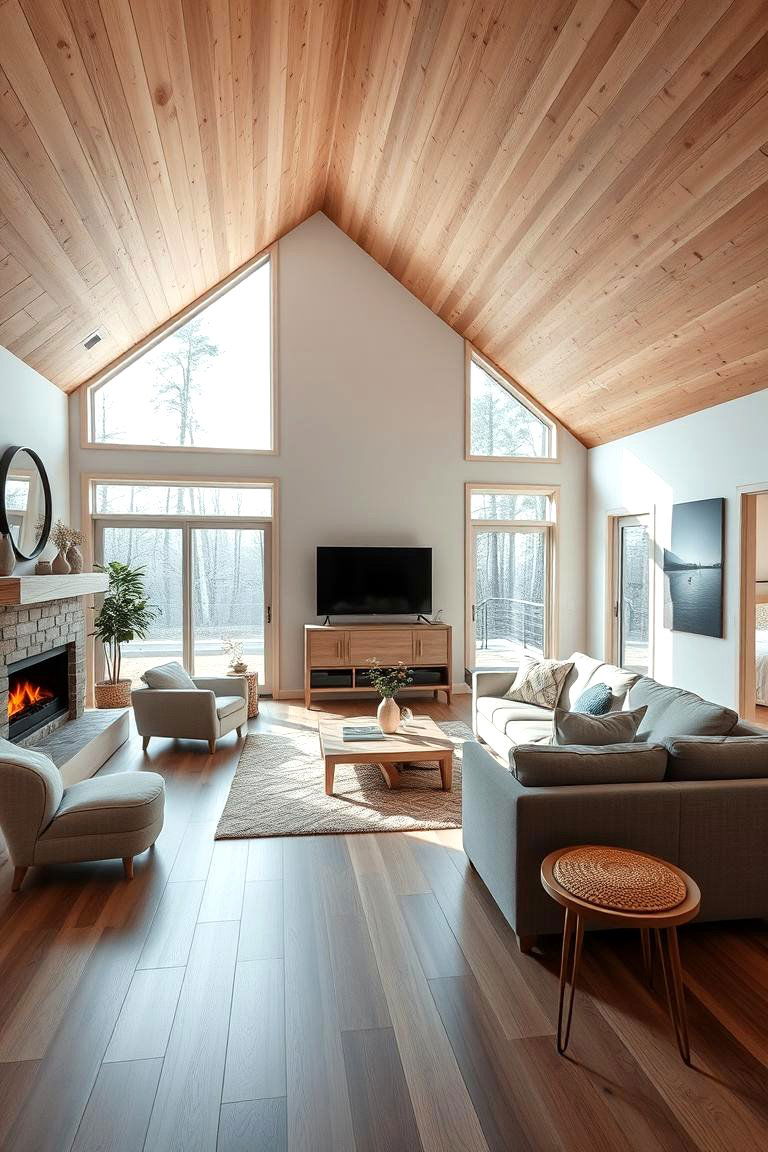 Open Space Layout - 24 Cabin Living Room Ideas