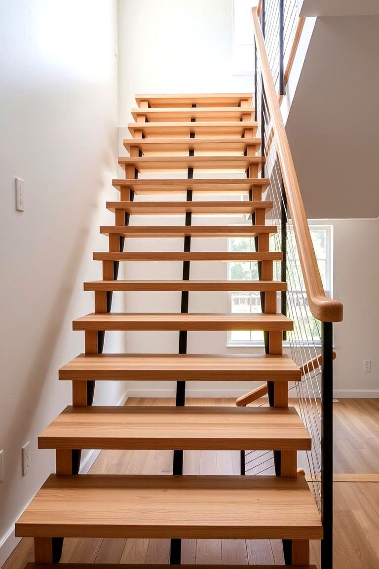 Open Tread Stairs - 24 Basement Stair Ideas