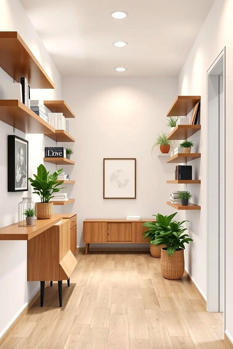Open Wall Shelving - 24 Hallway Storage Ideas