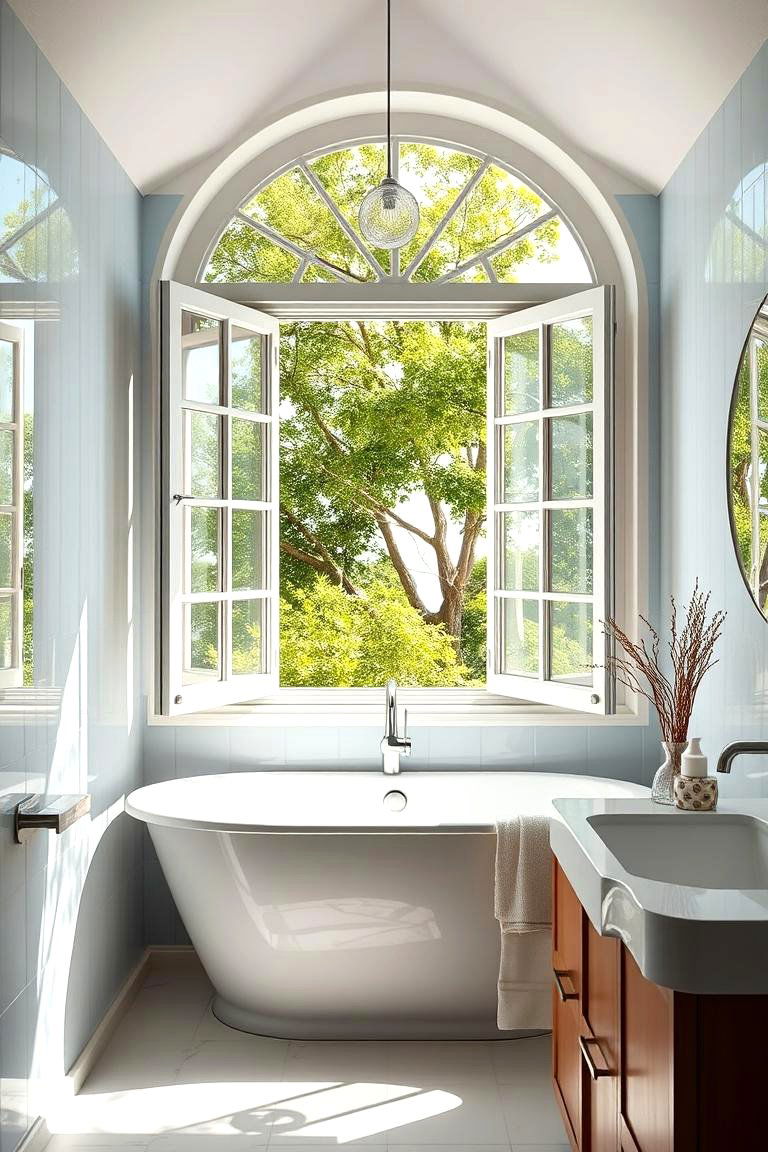 Open Window and Natural Breeze - 24 Cozy Bathroom Ideas