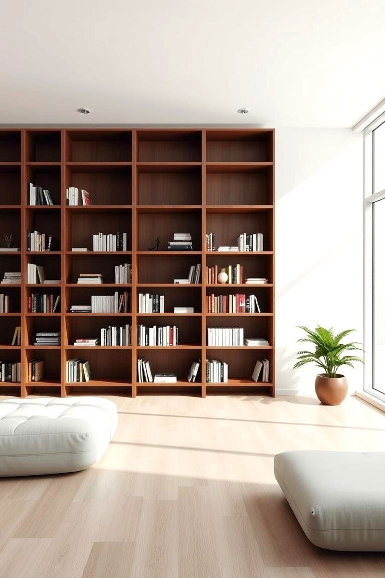Open and Airy Bookshelf Design - 24 Living Room Bookshelf Ideas