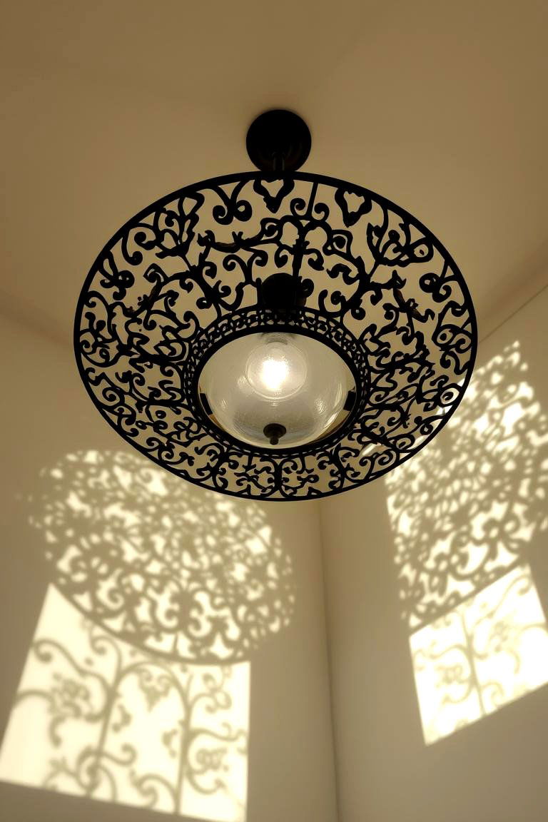 Openwork Fixtures for a Unique Look - 24 Bathroom Ceiling Lighting Ideas