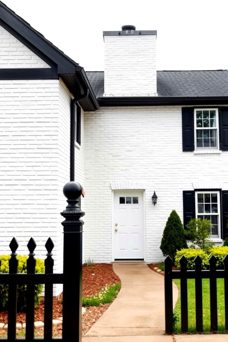 Opportunities for Personalization and Unique Touches - 24 White Brick House With Black Trim