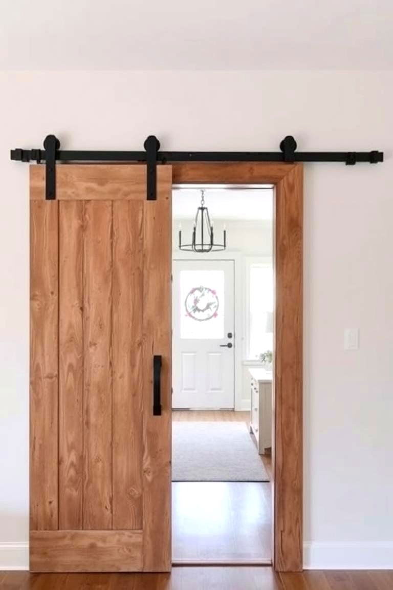 Opt for Barn Doors - 24 Farmhouse Entryway Ideas