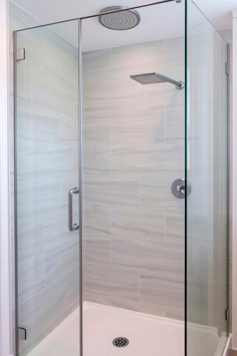 Opt for Frameless Shower Doors - 24 Masculine Bathroom Ideas
