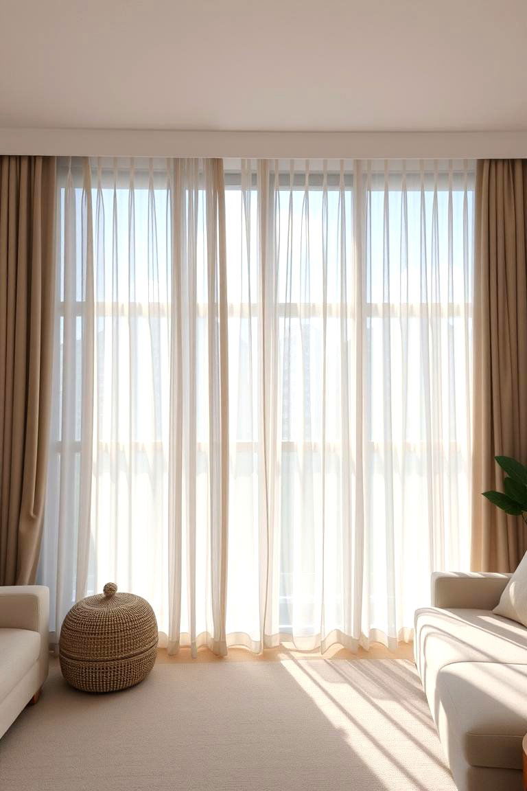 Opt for Light Airy Curtains - 24 Apartment Decorating Ideas