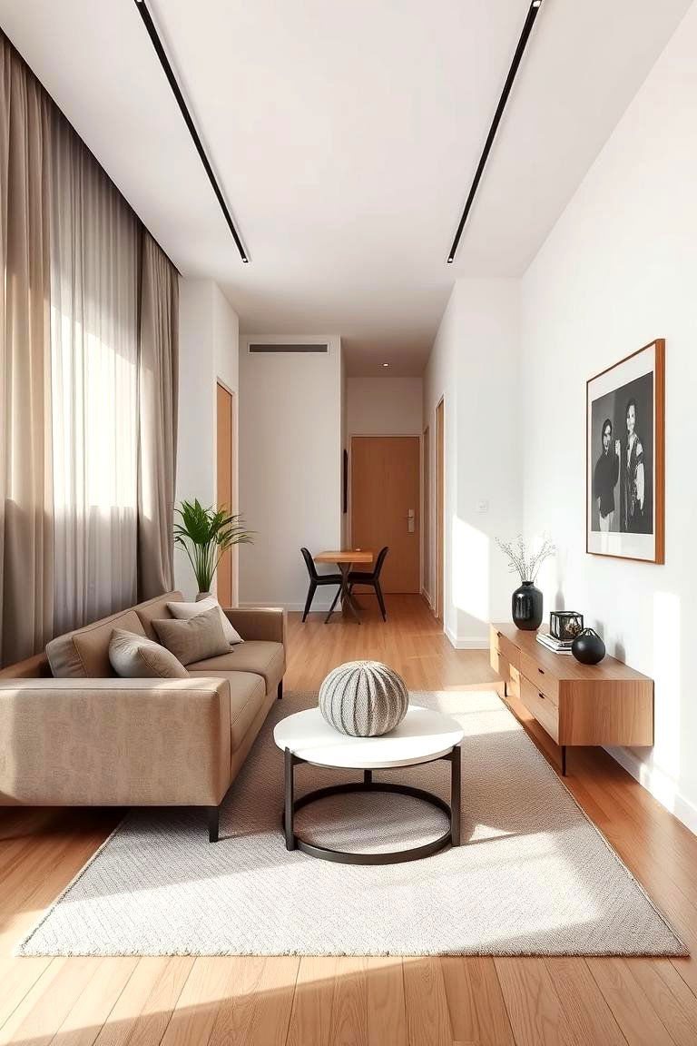 Opt for Low Furniture in Tight Spaces - 24 Awkward Living Room Layout Ideas