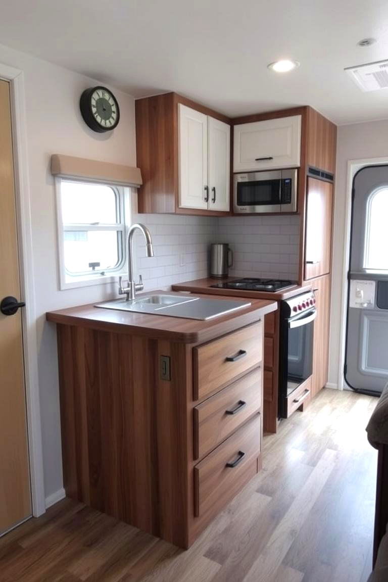Opt for Multi Functional Furniture - 24 Mobile Home Kitchen Ideas