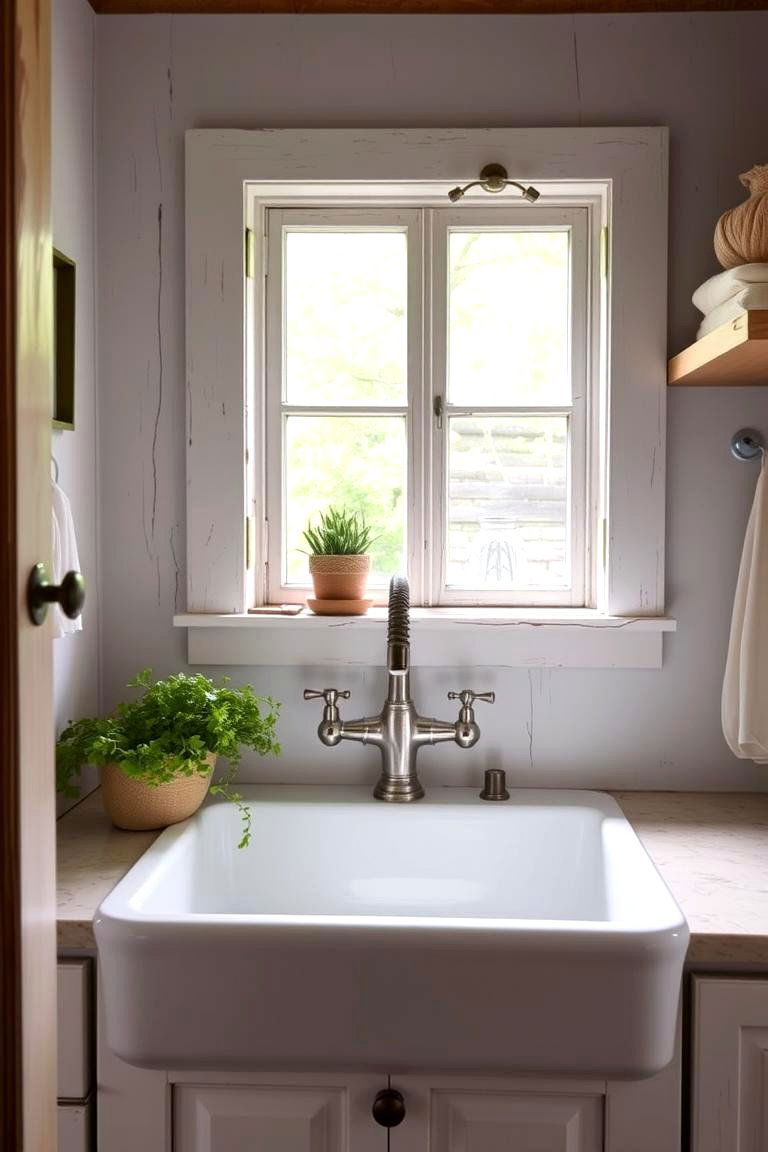 Opt for a Farmhouse Sink - 24 Rustic Laundry Room Ideas