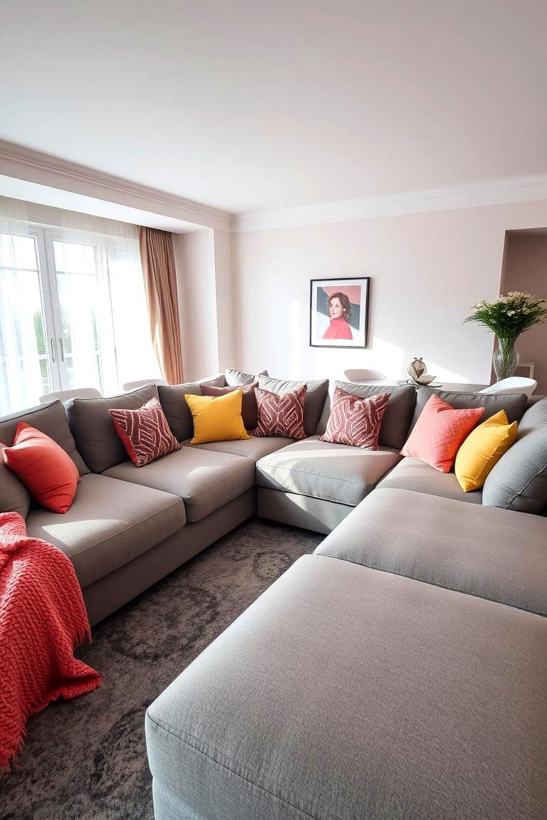 Opt for a Generous Sectional Sofa - 24 Large Living Room Ideas