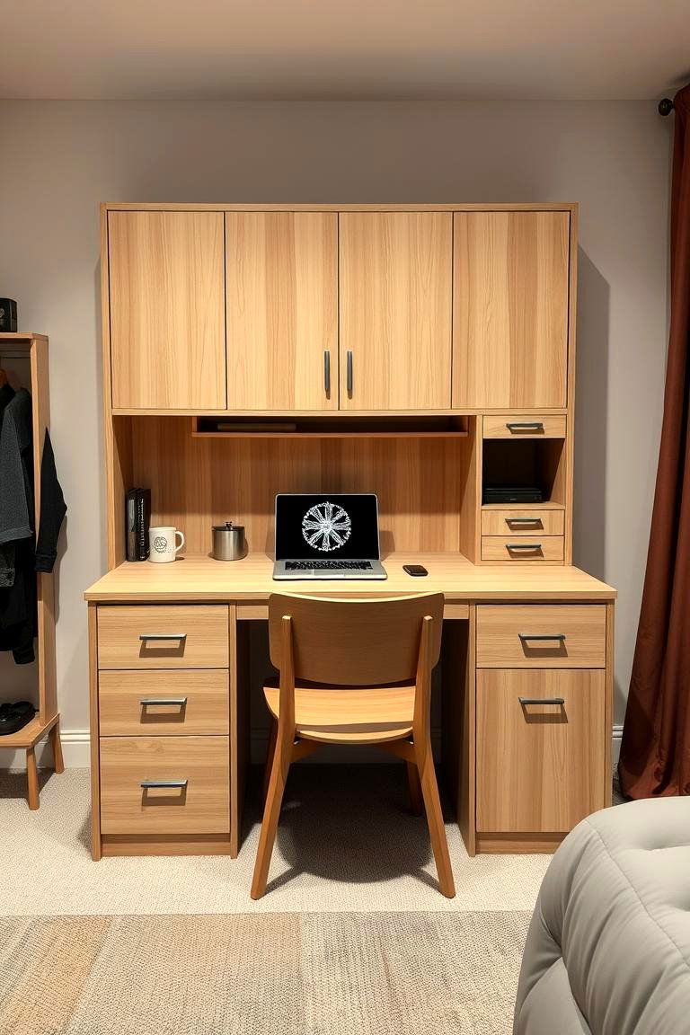 Opt for a Multi Functional Desk - 24 Minimalist Dorm Room Ideas