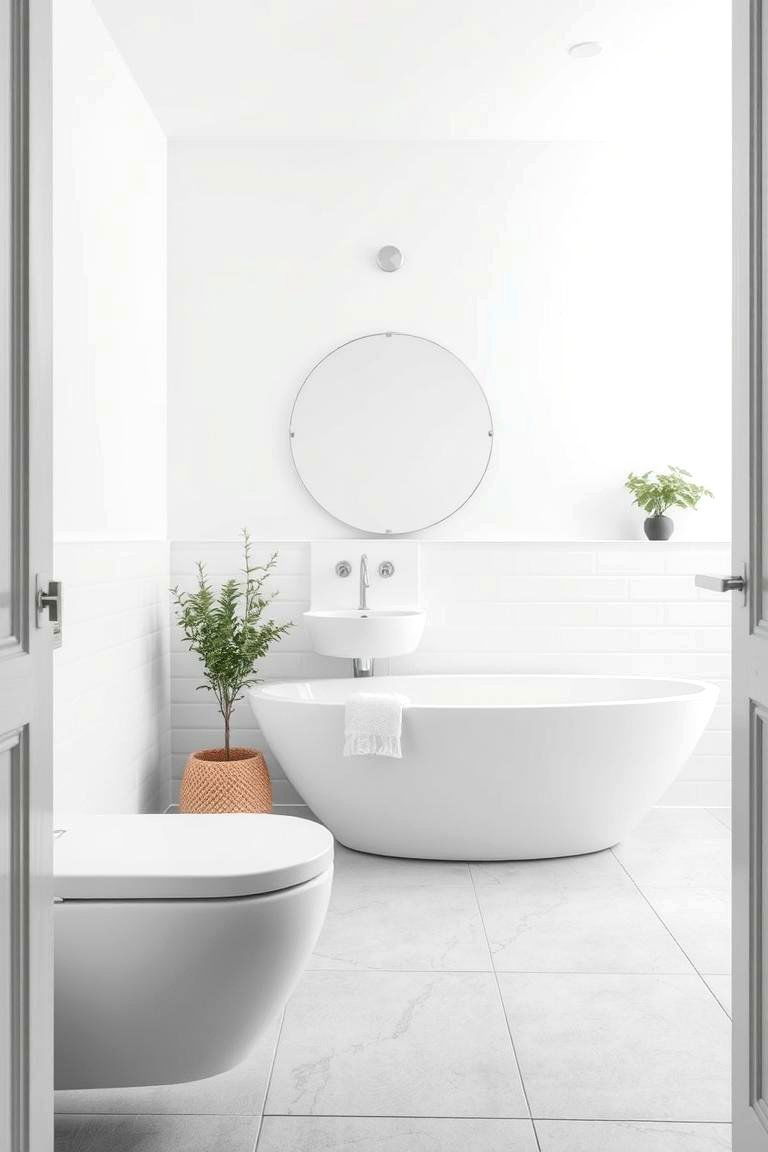 Opt for a Neutral Color Palette - 24 Scandinavian Bathroom Ideas