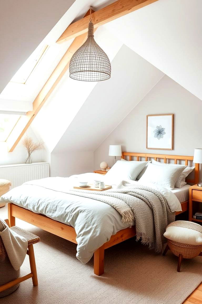 Opt for a Scandinavian Inspired Space - 24 Attic Bedroom Ideas