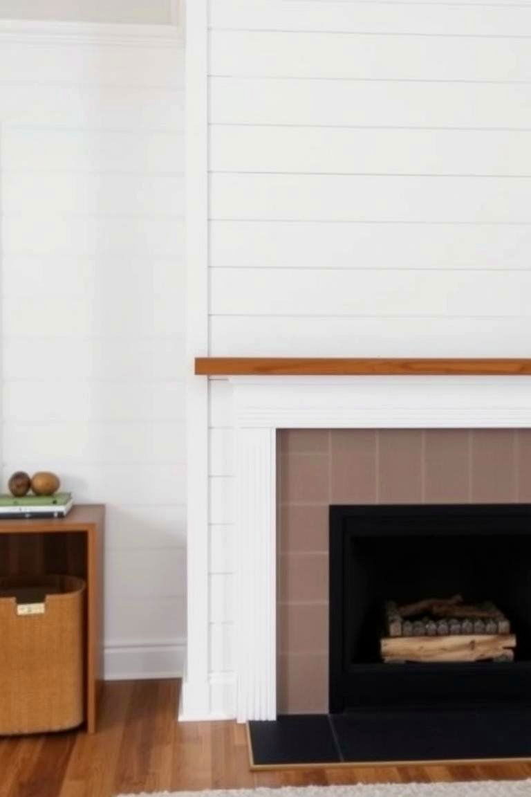 Opt for a Shiplap Fireplace Wall - 24 Fireplace Decor Ideas