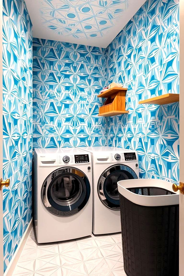 Optical Illusion Patterns - 24 Laundry Room Wallpaper Ideas