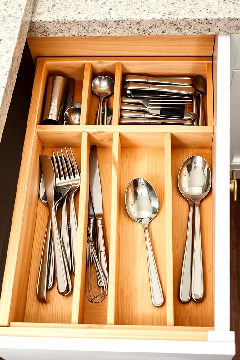 Optimize Drawer Organization - 24 Small Galley Kitchen Ideas on a Budget