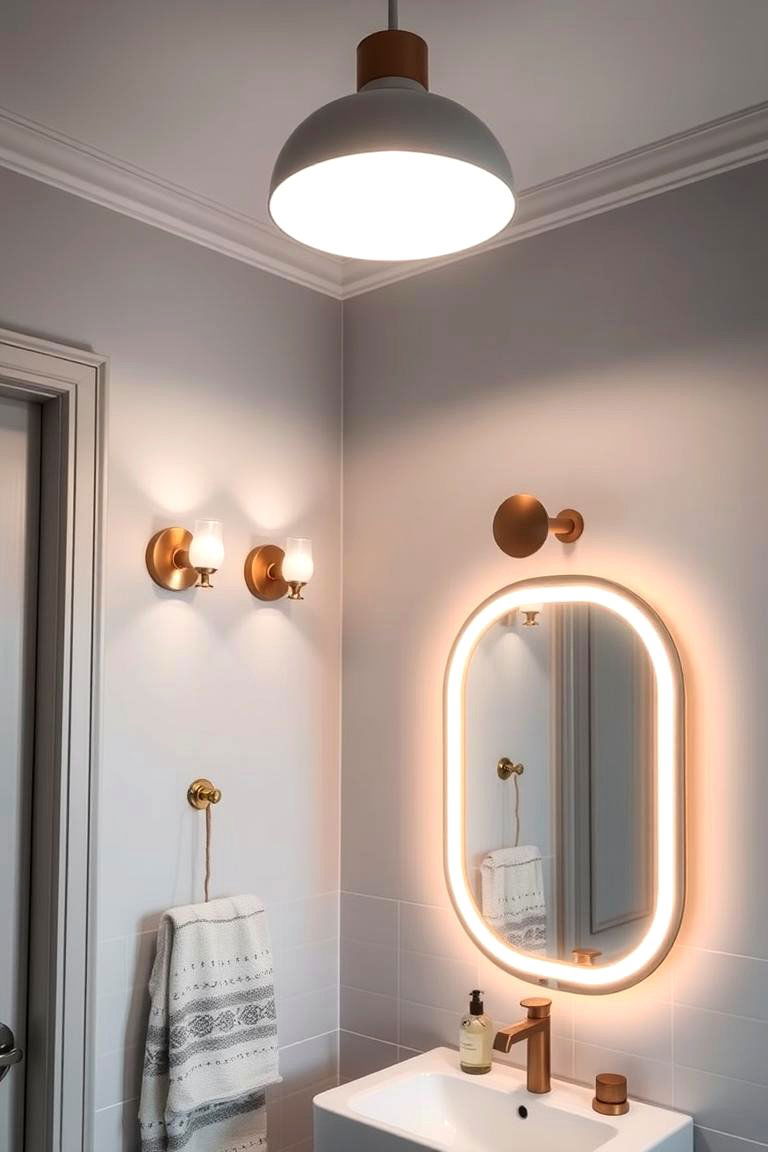 Optimize Lighting with Layers - 24 Scandinavian Bathroom Ideas