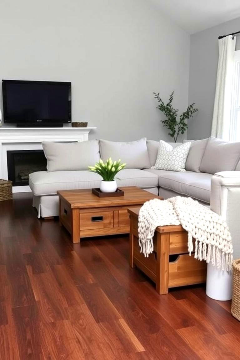 Optimizing the Layout for Functionality and Flow - 24 Grey Living Room With Dark Wood Floors
