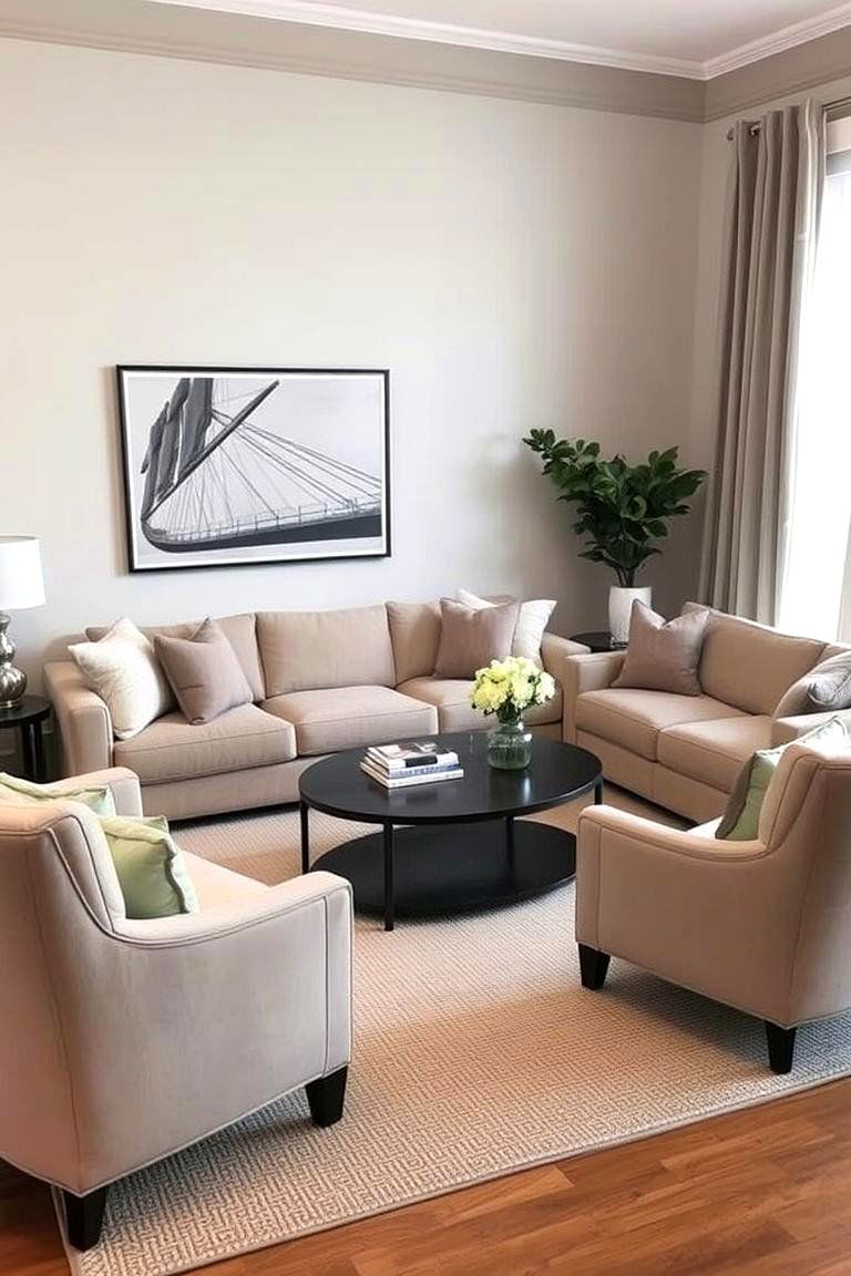 Opting for Greige Upholstered Furniture - 24 Greige Living Room Ideas